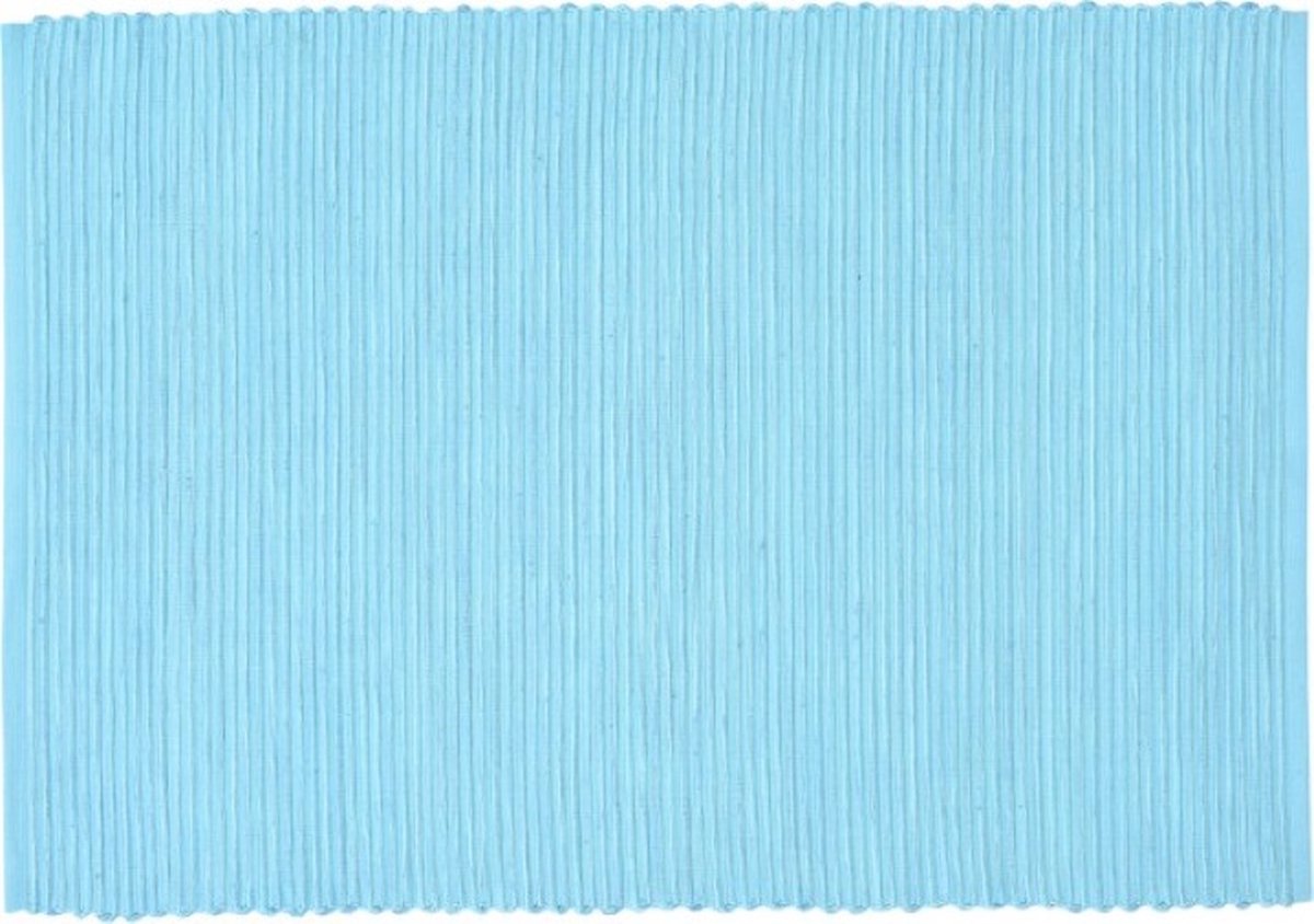 Tafelloper licht blauw - 35 x 100 cm - 100% katoen