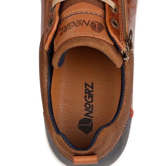 NoGRZ C.Maderno - Leren heren sneakers - Cognac - Maat 43 | Bestel nu!