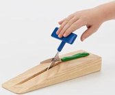 Tafelschaar op houten voet Easi-Grip® 75 mm - scherpe punt