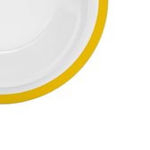 Servies Ornamin Klassik- 22 cm soepbord - wit met gele rand