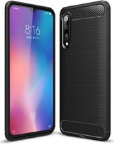 Xiaomi Mi 9 Geborsteld TPU Hoesje Zwart