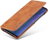 Huawei P30 Pro Retro Portemonnee Bookcase Hoesje Bruin