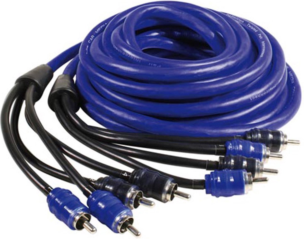 Zealum ZC-P504 – Câble audio - Câble RCA 5m - 4 canaux - Câble
