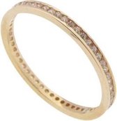 14 karaat rosé gouden ring met zirkonia
