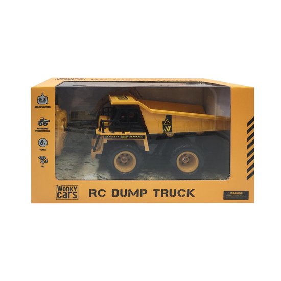 Wonky Cars - Dump Truck 1:22 -  RC - RC Auto - Bestuurbare Auto - Radiografische Auto - 2,4 GHz - Wonky Monkey