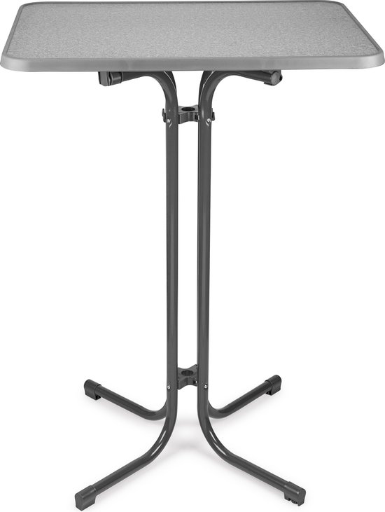 Wicotex- Table haute - gris - rectangle 60x80cm - tables hautes - table cocktail - table haute - tables hautes - table haute - table de fête - structure solide