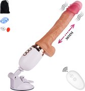 LoveVlijt - Seksmachine inclusief Afstandsbediening - Sterke Zuignap - Automatische Vibrerende Dildo - G-spot en Clitoris Stimulator - Seksspeeltje voor Vrouwen en Mannen - Inclusief Anal Plug & 2x Cockring