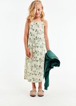 Ao76 Sansi Green Dress Jurken Meisjes - Kleedje - Rok - Jurk - Groen - Maat 140