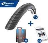 Fietsband - Schwalbe - Buiten- & binnenband - Big Apple R-Guard & SV14 - Extra Light - 26 inch x 1.50 - 2.35 - 40 mm - Met plaksetje