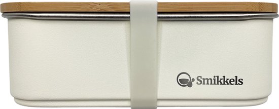 Smikkels - Boîte à pain Lunchbox en acier inoxydable - 900ml - Blanc doux