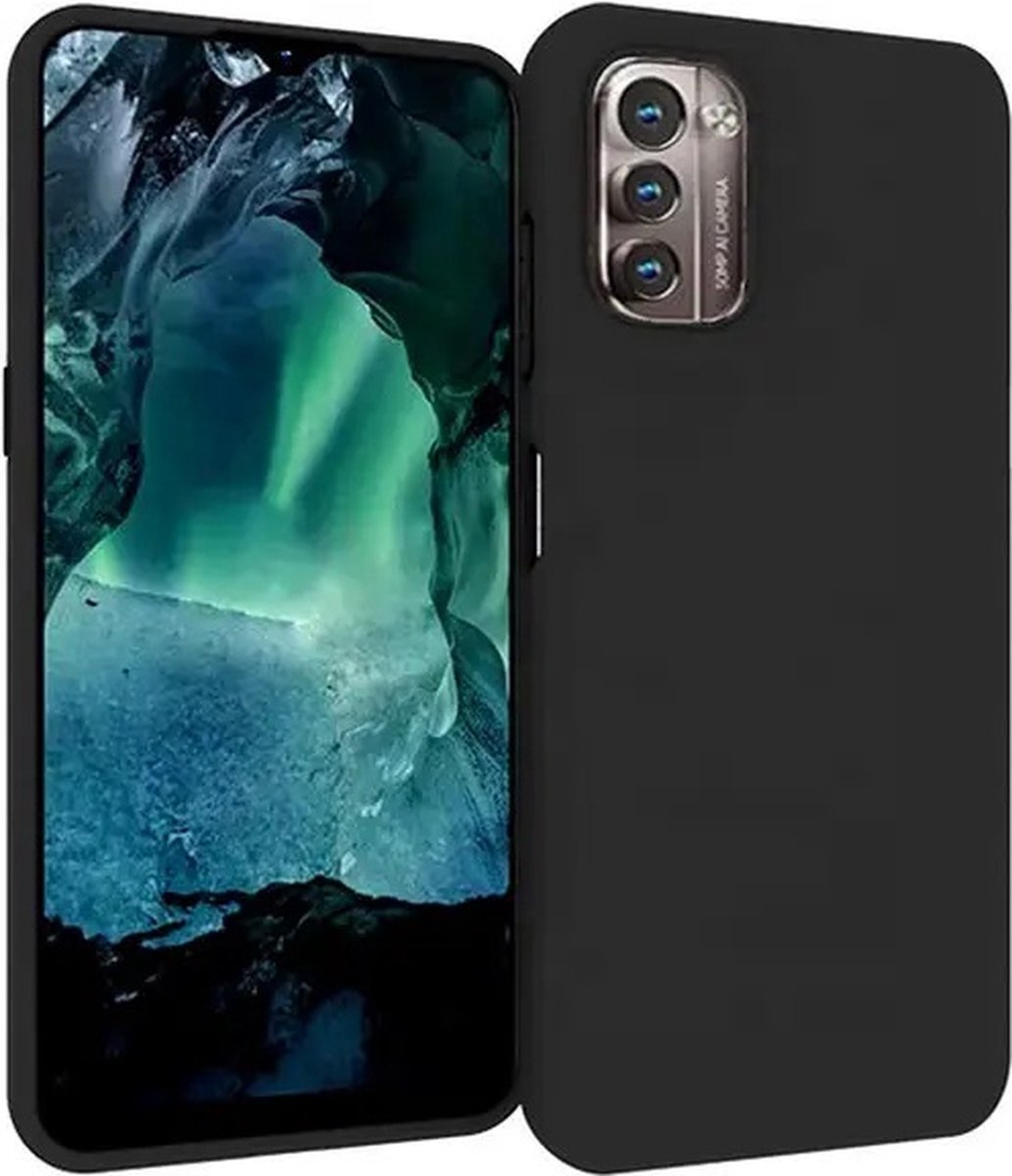 Geschikt voor Nokia G22 Hoesje - Siliconen - Nokia G22 Hoesje Zwart Siliconen Case