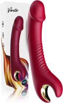 Darenci DARE Elektrische Vaginamassager - Thrusting Dildo - Siliconen Vibrator - Seksspeeltje - Sextoy - Satisfier - Plezier voor mannen en vrouwen - G-Spot Stimulator - Rood