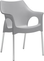 S•CAB OLA designstoel kantinestoel, bijzetstoel, tuinstoel. Italiaans design voor binnen en buiten! Verpakt per 4 stuks,. Kleur lichtgrijs!