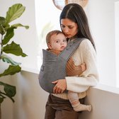 ROOKIE Baby Konnekt draagzak - Design buikdrager en rugdrager - Comfortabel en ergonomisch - Babydrager vanaf Geboorte - Ook voor Peuter - Biologisch katoen (Dark Grey)