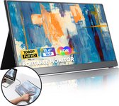 Believe Portable Monitor met Touch Screen - Draagbare Monitor - Full HD - Hoes en Standaard - HDMI & USB-C - Build-in Speakers - 15.6 Inch