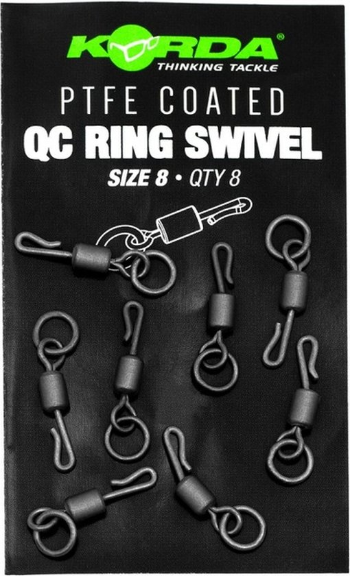 Korda PTFE QC Ring Swivel Size 8 | Wartels - Korda