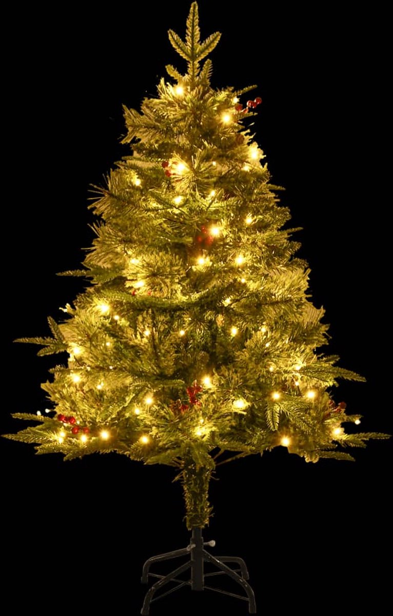 Froadp Kunstkerstboom van pvc, verlichte kunstdennenboom