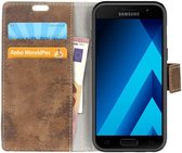 Vintage Samsung Galaxy A3 2017 Bookcase Hoesje Bruin