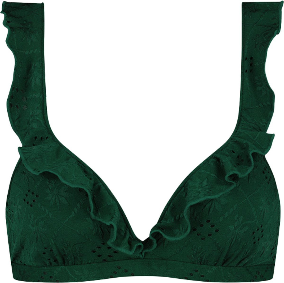 Beachlife Green Embroidery Dames Bikinitopje - Maat B42