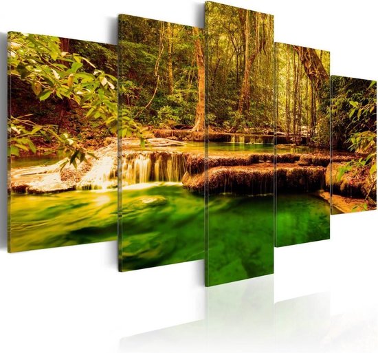 Peinture - Beauté de la nature, Cascade, 5 parties