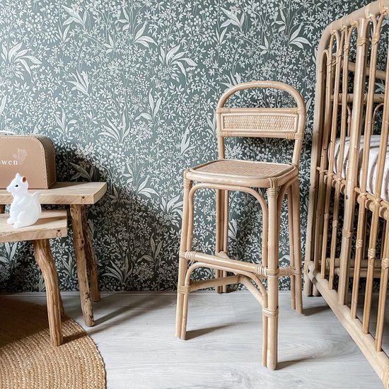 Rotan kinderstoel Luc - Hoge eetkamerstoel