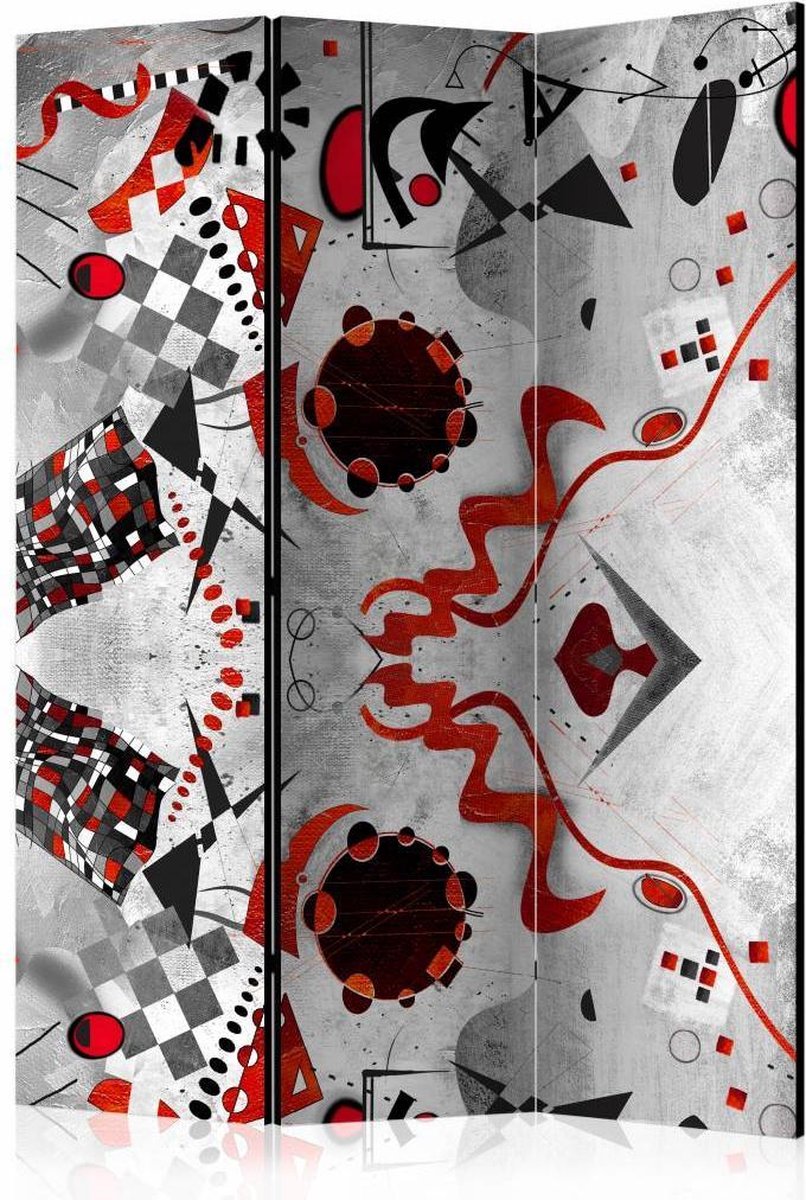 Vouwscherm / Kamerscherm - Geometrische kosmos 135x172cm, gemonteerd geleverd, dubbelzijdig geprint