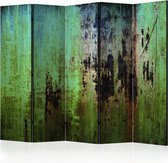 Vouwscherm - Groene mysterie  225x172cm  , gemonteerd geleverd , dubbelzijdig geprint(kamerscherm)