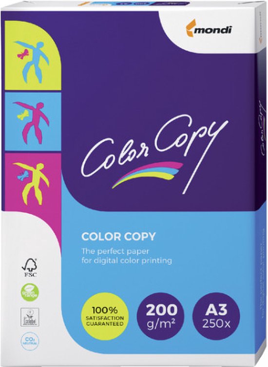 paneel forum deed het Color Copy papier - A3 - 200 gram - pak 250 vel | bol.com