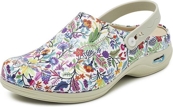 Wash&Go - Sabot ouvert avec imprimé floral élastique