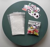 Uitdeelzakjes- Panda Traktatie- School Traktaties- Schattige Panda's- Stickers- Snoepzakjes