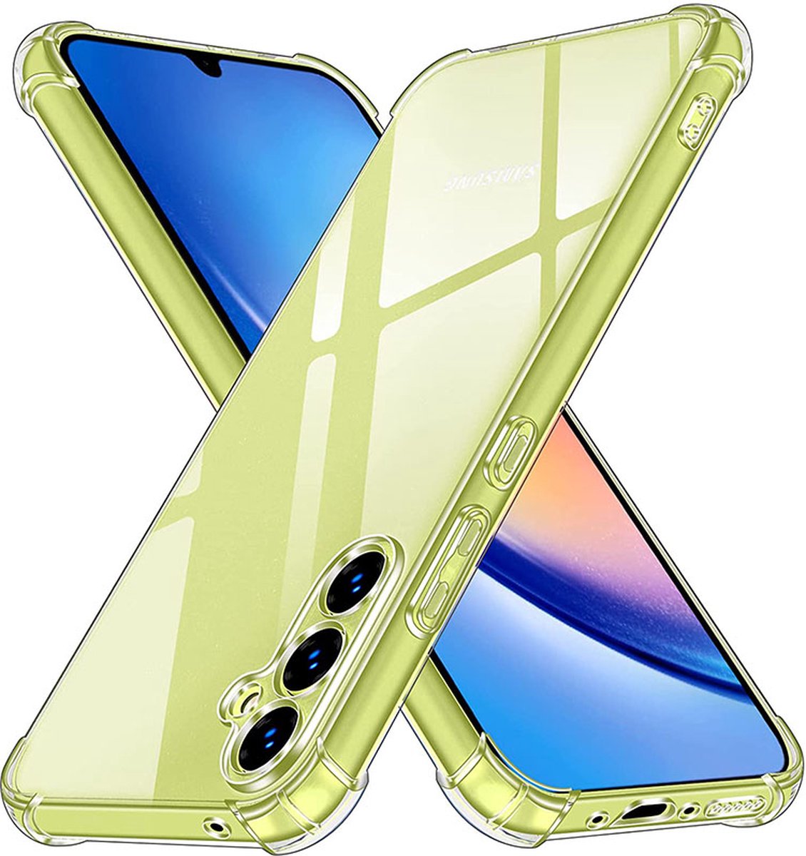 Anti Shock Hoesje Geschikt Voor Samsung Galaxy A34 - ShockProof Silicone Case - Transparant Back Cover