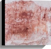 Canvas - Textuur en Vlekken Bruin op Muur - 30x30 cm Foto op Canvas Schilderij (Wanddecoratie op Canvas)