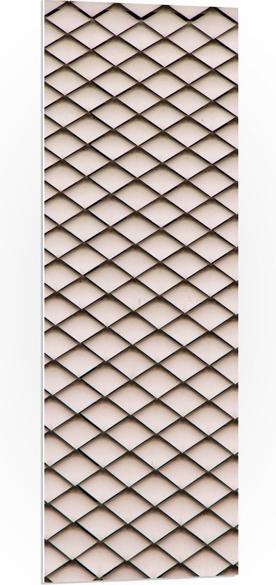 PVC Schuimplaat - Visnet Patroon van Zwart op Beige - 40x120 cm Foto op PVC Schuimplaat (Met Ophangsysteem)