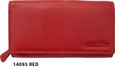 Massi Miliano Portemonnee Dames Nappa Leer Rood/Multi-Color - Harmonica model- (MMRG-101-36-MU) -