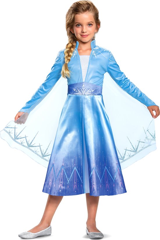 Déguisement Elsa avec tresse La Reine des Neiges 2 - 7/8 ans Rubie