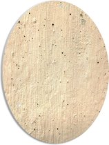 PVC Schuimplaat Ovaal - Textuur in Beige Stenen Muur - 30x40 cm Foto op Ovaal (Met Ophangsysteem)