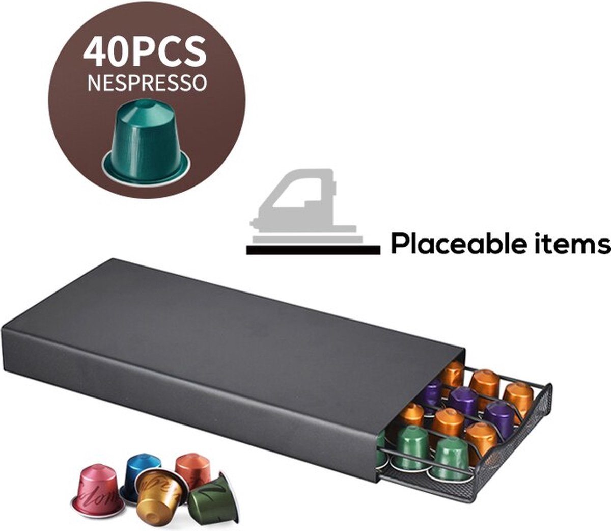 Machine Nespresso de Luxe avec porte-gobelet de série, 50 tasses / capsules, unité