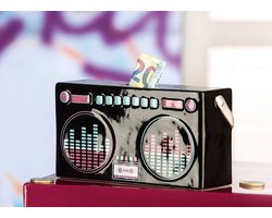 Spaarpot street art porselein 9.5 cm hoog - figuur - beeldje - interieur - voor binnen - kleurrijk - decoratie - stuk - porselein - origineel - cadeau - geschenk - gift - verjaardag - Kerst - Nieuwjaar - Pasen - Valentijn