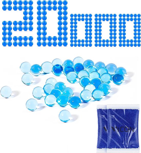 Foto: Vicon waterparels blauw 20 000 stuks 7 8mm waterballetjes gelballetjes waterabsorberende balletjes