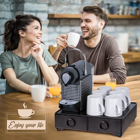 Support pour machine à café avec 3 tiroirs