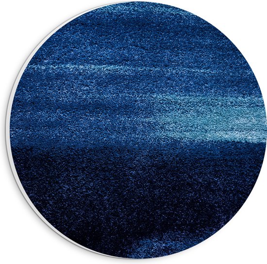 PVC Schuimplaat Muurcirkel - Stippelpatroon in Blauwe Achtergrond - 20x20 cm Foto op Muurcirkel (met ophangsysteem)