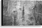 Canvas - Textuur in Grijze Muur - 60x40 cm Foto op Canvas Schilderij (Wanddecoratie op Canvas)