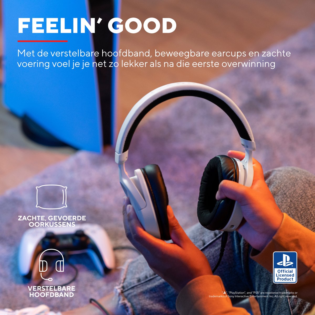 Trust GXT498W Forta - Licenced Gaming Headset - Geschikt voor Playstation 5 - PS4/PS5 - Wit — afbeelding 2