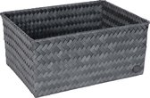 Open basket rectangular dark grey large