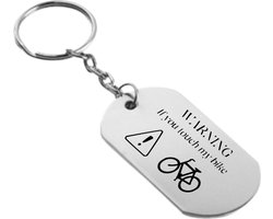 Motozupply - Motor Sleutelhanger - warning if you touch my bike - Mannen - Motor - Cadeau - 13 x 2.8 cm