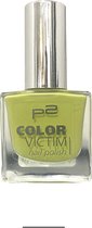 P2 Cosmetics EU Color Victim Nagellak 627 Kind of Crazy 8ml groene appèl