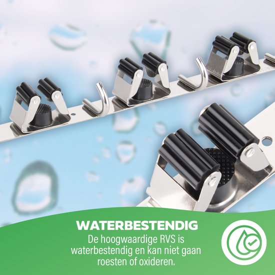 Bezemhouder - Jarilo - RVS - Bezem Ophangsysteem - Gereedschapshouder - Opbergsysteem Tuingereedschap - Ophanghaken — afbeelding 4