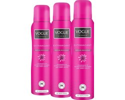 Vogue Extravagant Parfum Deodorant - 3 x 150 ml