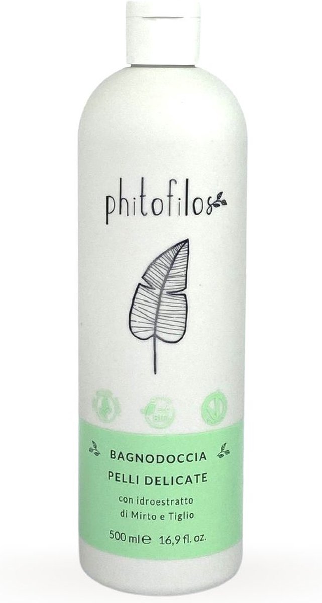 Phitofilos biologische Douchegel voor Gevoelige Huid met mirte en linde extract 500ml