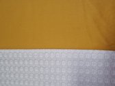 Boxopbergzak - 60 x 50 cm - wit - effen okergeel katoen